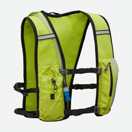 Hypernight Quick Start 2.0 4L by Nathan in bright green with reflective print, minimalist hydration pack for running and outdoor use
