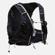 Pinnacle Pro 12L - Men by Nathan in black and dark grey with slider sternum cords and Quick-Fit™ system for running and outdoor use