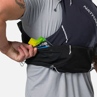 Pinnacle Pro 12L - Men by Nathan in black with slider sternum cords and Quick-Fit™ system, adjustable running vest for optimal fit and storage