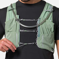 Pinnacle Pro 12L - Men by Nathan in sage green with Quick-Fit adjustment and slider sternum cords for running hydration and fit