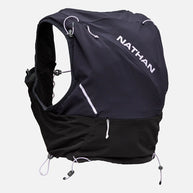 Pinnacle Pro 12L - Women by Nathan in black with slider sternum cords and Quick-Fit system for running and outdoor use