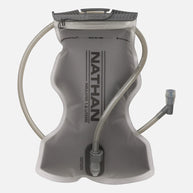 Pinnacle Pro 12L - Women by Nathan in grey hydration reservoir with insulated 1.8L capacity and easy-fill slider for running hydration