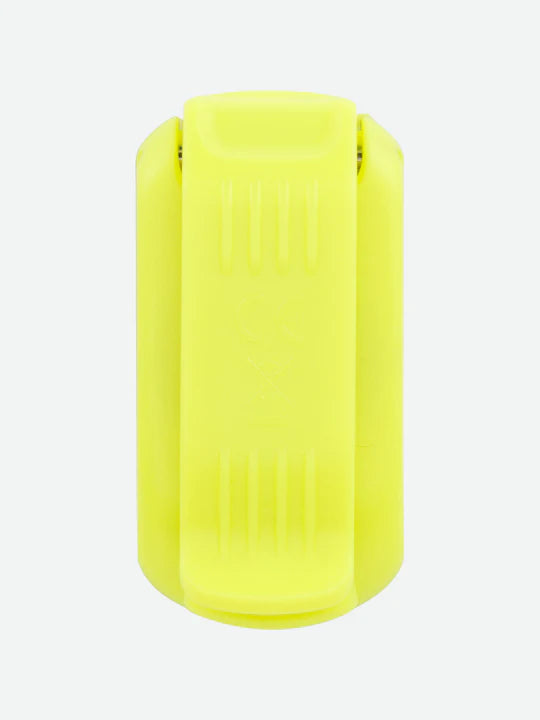 StrobeLight LED Safety Light Clip in yellow by Nathan, lightweight clip-on LED safety light for running visibility and outdoor safety
