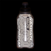 Speed Draw 2 12oz Insulted Flask by Nathan in black and white geometric design, insulated for cooler fluids and easy to hold for running.