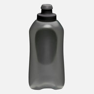 Speed Draw 2 Flask 18oz by Nathan in gray with ergonomic no-slip grip and easy-squeeze design for running hydration