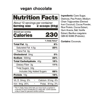 Vegan Recovery Sport Drink Mix