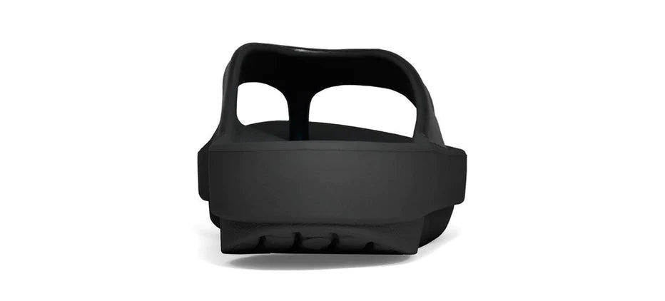 OOlala - Women by Oofos in black with patented OOfoam footbed absorbing 37% more impact, lightweight slides for all-day comfort