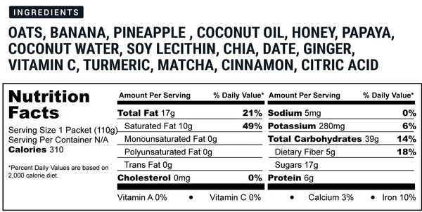 Spring Energy Oat Pineapple (Wolf Pack) - Endurance Meal for Athletes - 310 Kcal