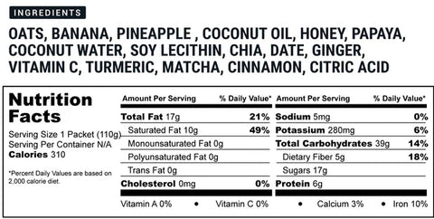Oat Pineapple (Wolf Pack) - Endurance Meal for Athletes - 310 Kcal