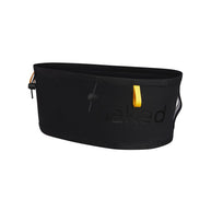 Running Band by Naked in black with yellow accent, high-performance waist belt for carrying fuel, fluids, and accessories while running.