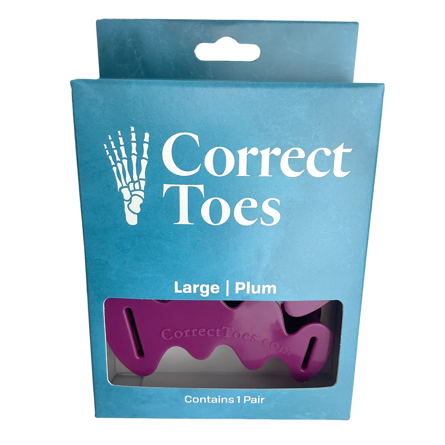Correct Toes Original Large Plum by Correct Toes, toe spacers designed to align and strengthen feet, improve foot health naturally