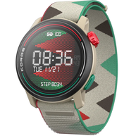 PACE 3 GPS Sport Watch by Coros in beige, red, and green, lightweight with advanced training and recovery tracking for running and outdoor use