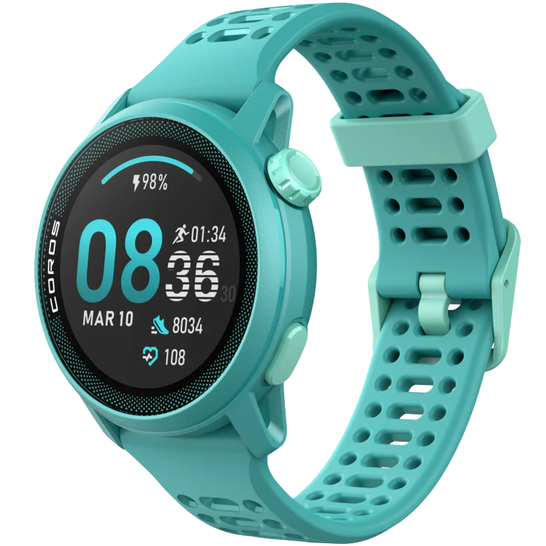 PACE 3 GPS Sport Watch by Coros in turquoise, lightweight with training and recovery tracking ideal for running and outdoor use
