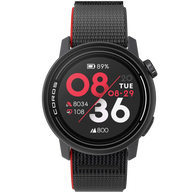 PACE 3 GPS Sport Watch by Coros in black and red with lightweight design, advanced training and recovery tracking for running and outdoor use