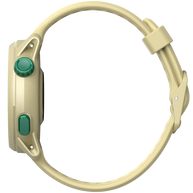 PACE 3 GPS Sport Watch by Coros in beige with green buttons, lightweight GPS watch for training and recovery tracking