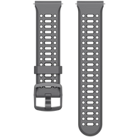 Coros Pace 3/4/Pro Band in dark grey silicone with quick release, snug fit, adjustable 22mm watch band for all activities