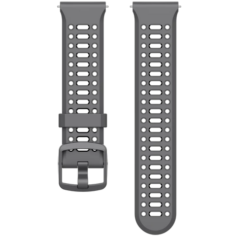 Coros Pace 3/4/Pro Band in dark grey silicone with quick release, snug fit, adjustable 22mm watch band for all activities