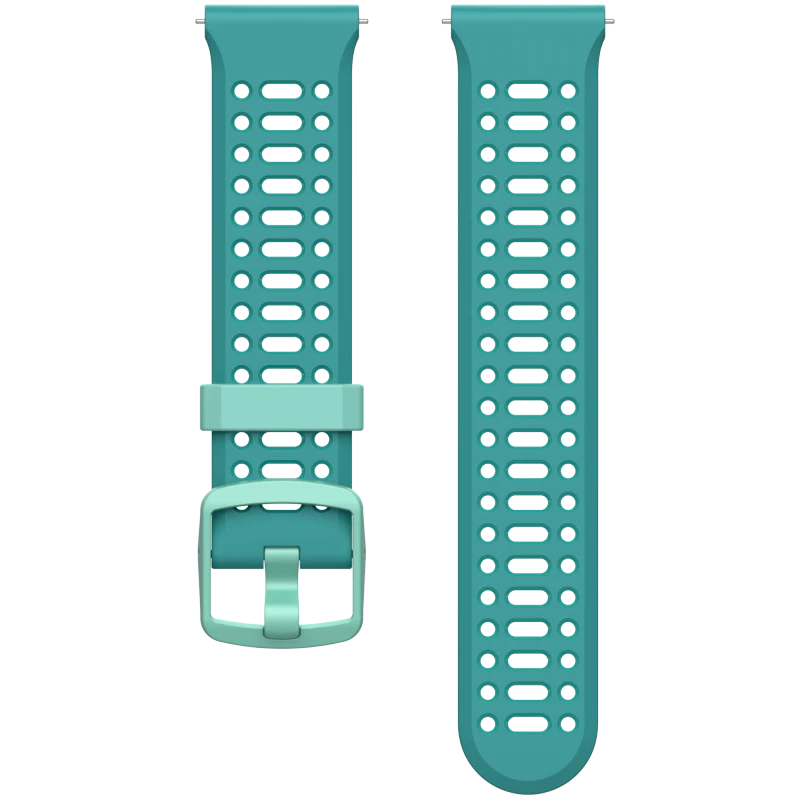 Coros Pace 3/4/Pro Band in teal silicone, 22mm quick release strap for comfortable, snug fit on wrist sizes 130-220mm, ideal for all activities