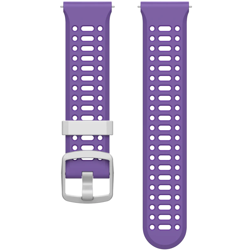 Coros Pace 3/4/Pro Band in purple silicone with quick release, 22mm width, snug fit for comfortable all-day wear and activities