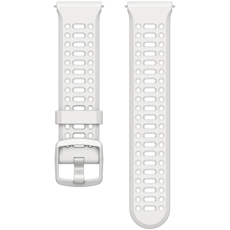 Coros Pace 3/4/Pro Band in white silicone with quick release, 22mm width, snug fit for running and daily activities