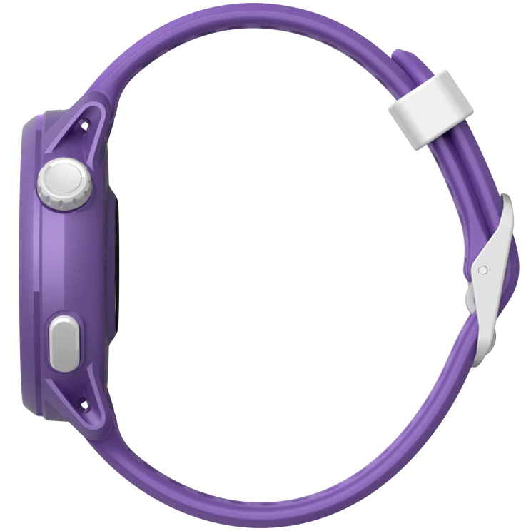 PACE 3 GPS Sport Watch by Coros in purple and white, lightweight with advanced training and recovery tracking features for sports use