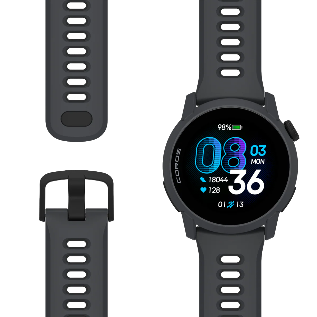 Pace 4 GPS Sport Watch by Coros in black with advanced running metrics VO2 Max and Lactate Threshold tracking for runners