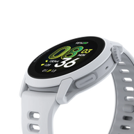 Pace 4 GPS Sport Watch by Coros in white with advanced running metrics tracking including VO2 max and lactate threshold features