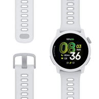 Pace 4 GPS Sport Watch by Coros in white with advanced running metrics tracking VO2 Max, Lactate Threshold, and fitness level