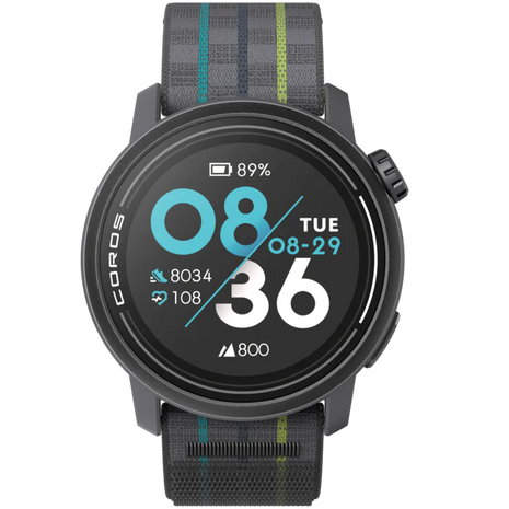 PACE 3 GPS Sport Watch by Coros in black with grey strap, lightweight with training and recovery tracking for running and fitness