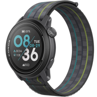 PACE 3 GPS Sport Watch by Coros in black with grey and green striped band, lightweight for training and recovery tracking