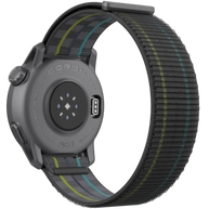PACE 3 GPS Sport Watch by Coros in black with blue and green stripes, lightweight with advanced training and recovery tracking features