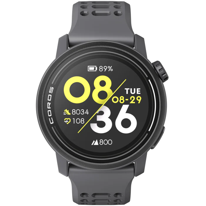PACE 3 GPS Sport Watch by Coros in grey, lightweight with training and recovery tracking, ideal for running and sports use