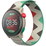 PACE 3 GPS Sport Watch by Coros in beige with multicolor patterned strap, lightweight for training and recovery tracking