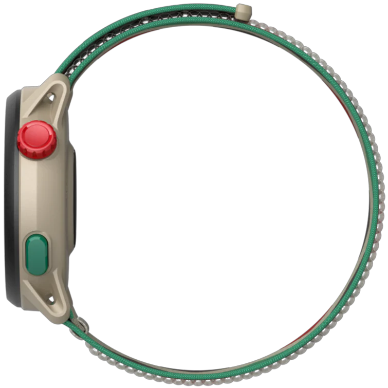 PACE 3 GPS Sport Watch by Coros in beige and green, lightweight sports watch with advanced training and recovery tracking features