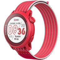 PACE 3 GPS Sport Watch by Coros in red with white strap, lightweight sport watch for training and recovery tracking
