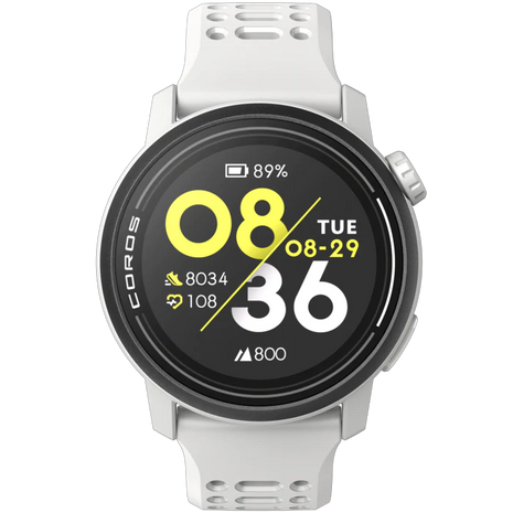 PACE 3 GPS Sport Watch by Coros in white and black, lightweight with advanced tracking for training and recovery monitoring