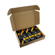 PF Gel w/Caffeine by Precision Fuel & Hydration in black with yellow and red, 30g carbs and 100mg caffeine energy gel for running and endurance