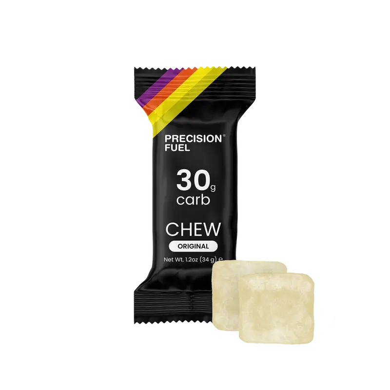 PF 30 Chew by Precision Fuel & Hydration in original flavor, energy chews with high carb for lightweight nutrition during running and outdoor use