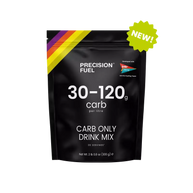PF Carb Only Drink Mix by Precision Fuel & Hydration in black pouch, carb supplement for cycling energy, uk-made, flexible carb intake
