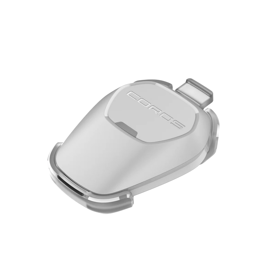 Coros Pod 2 in white, accurate pace and effort measurement sensor for running with improved GPS and treadmill tracking