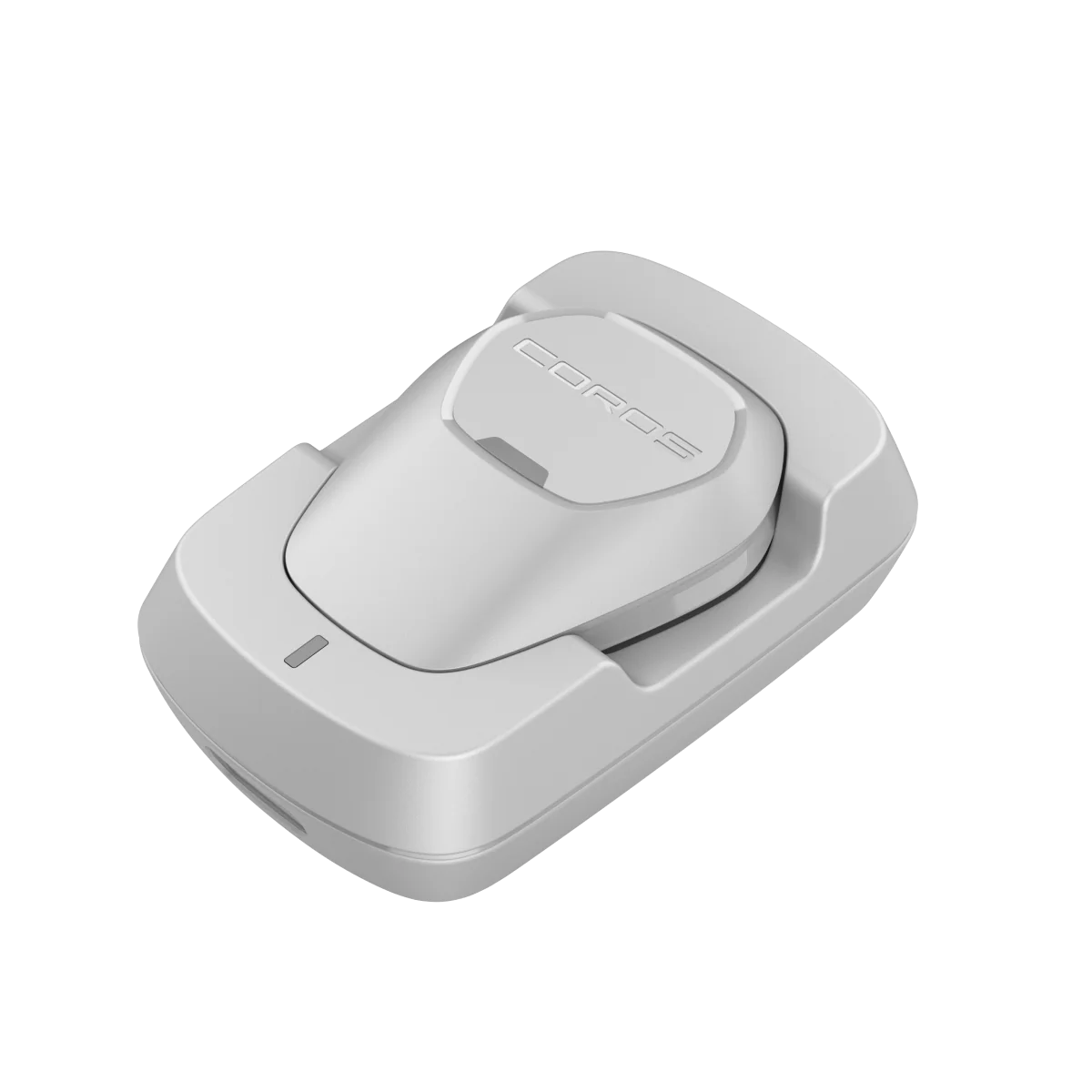 Coros Pod 2 in white and grey, advanced running sensor with improved GPS, pace tracking, and effort measurement for runners