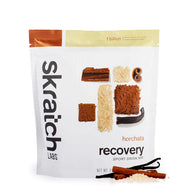 Sport Recovery Drink Mix horchata by Skratch Labs in white and brown, designed to refuel and rehydrate after intense workouts