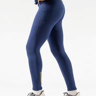 Low Light Pocket Tightz - Men by Rabbit in navy with 360° reflective print, midweight warmth, and secure pockets for running and outdoor use