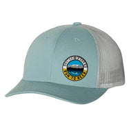 Run to Beer Hats (2025) by Run To Beer in blue and white mesh, breathable cap supporting charity with proceeds for event tents and gear.