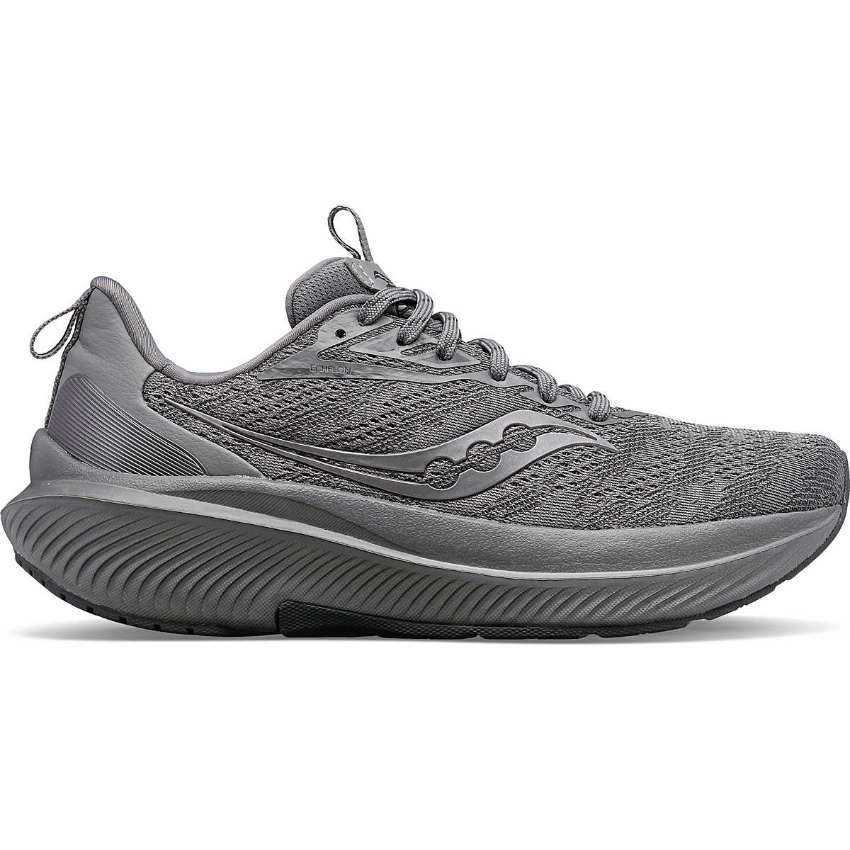 Echelon 9 - Women by Saucony in grey with roomy fit, max cushioning, lightweight comfort for running and walking performance