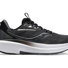 Echelon 9 Wide - Women by Saucony in black and grey with max cushioning, roomy fit, lightweight for running and walking comfort