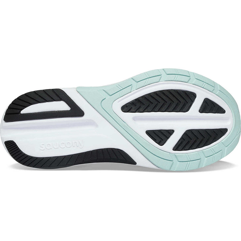 Echelon 9 - Women by Saucony in white and light blue with max cushioning and stable ride for road running and walking