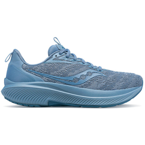 Echelon 9 Wide - Women by Saucony in blue, cushioned wide running shoe for stable, comfortable road running and walking
