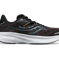 Guide 16 - Women - FINAL SALE by Saucony in black and grey with cushioning and support designed for road running and everyday comfort