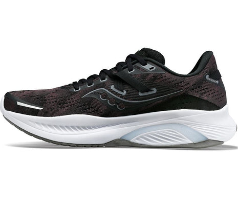 Guide 16 - Women - FINAL SALE by Saucony in black with cushioning and effortless support for comfortable road running and daily use